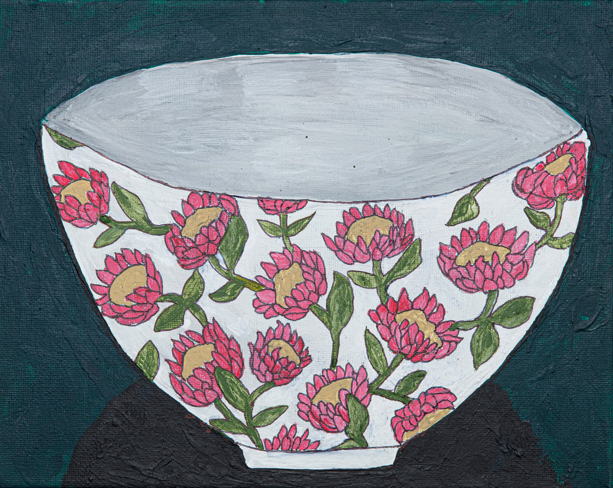 Pink Protea Bowl Poster och Canvastavla