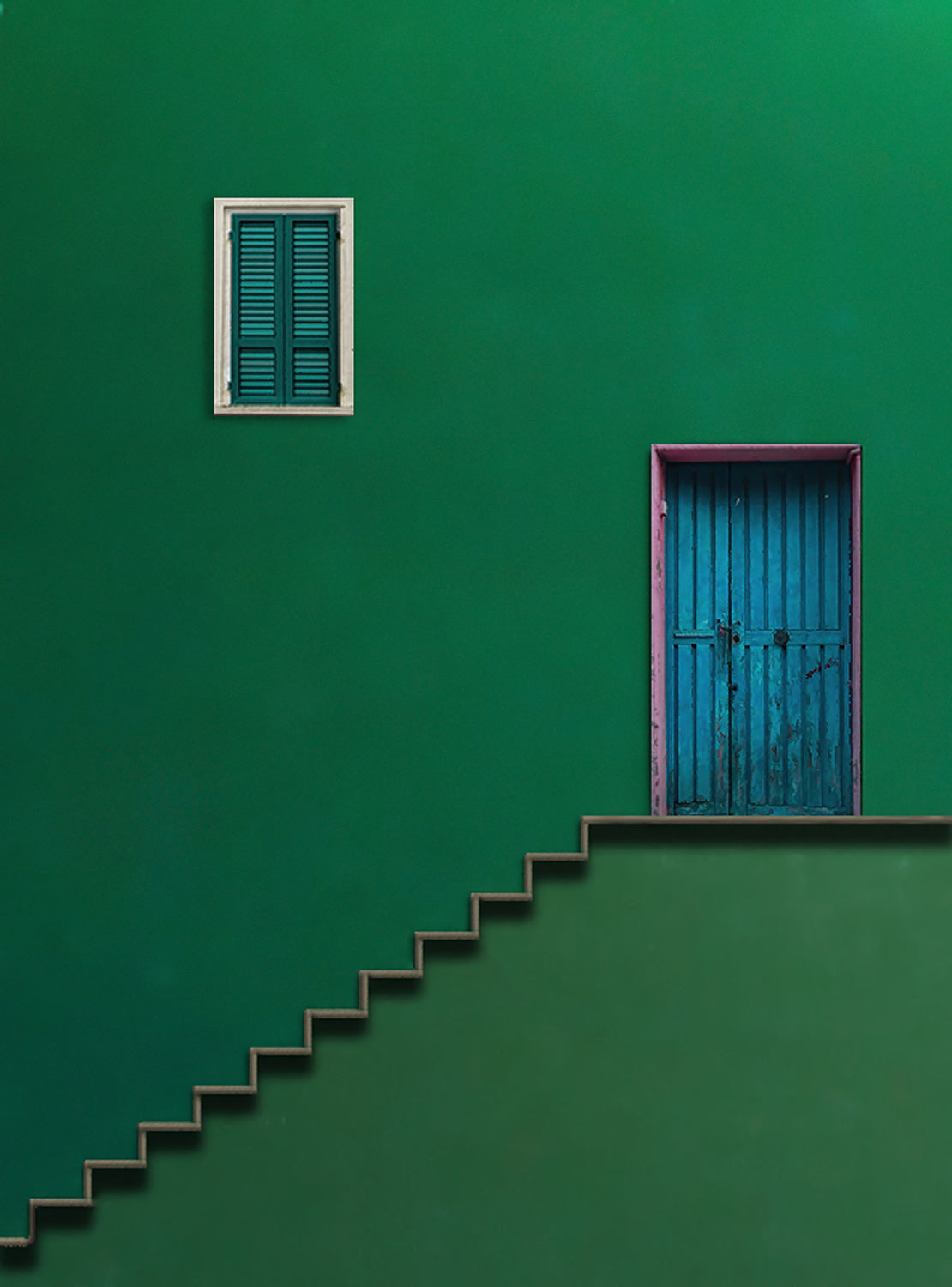 Blue Door Poster och Canvastavla