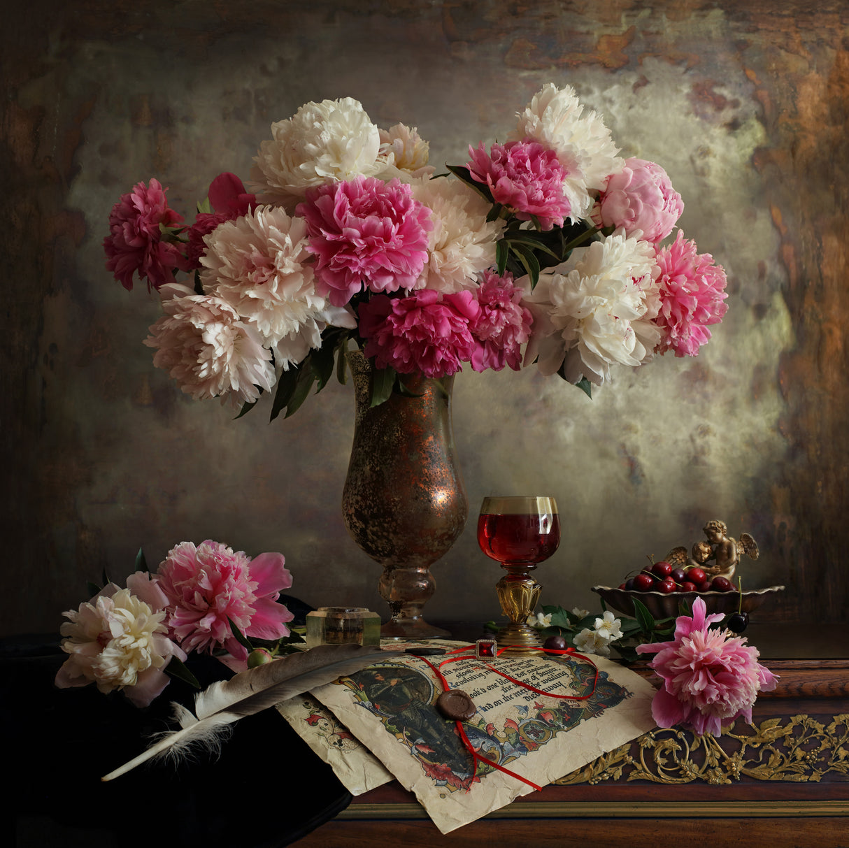 Still life with flowers Poster och Canvastavla