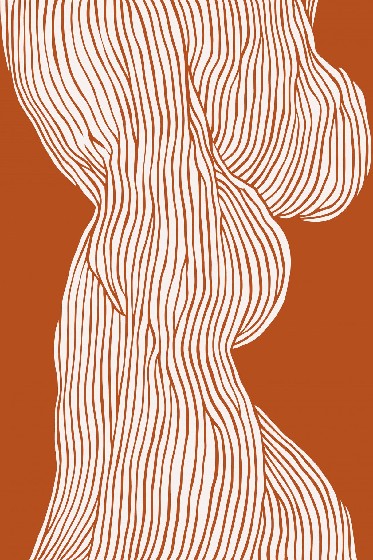 Fibers No 1 (Orange-Brown) Poster och Canvastavla