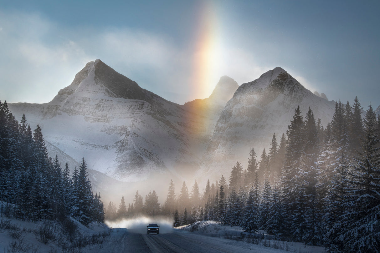Riding Under Frozen Rainbow Poster och Canvastavla