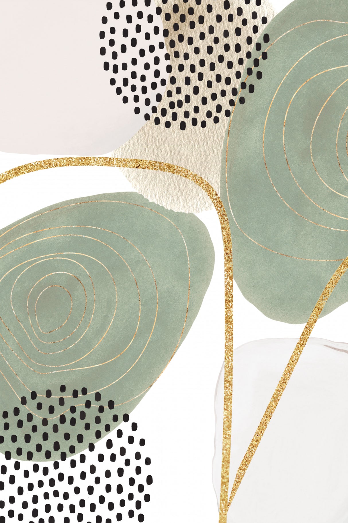 Calm green- 4 Poster och Canvastavla