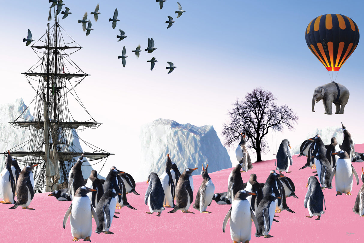 Flying Elephant Poster och Canvastavla