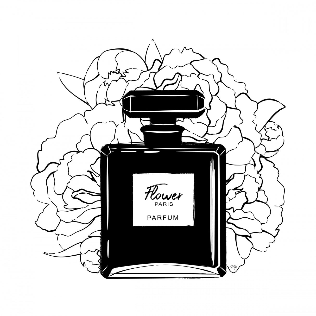 Flower Perfume Poster och Canvastavla