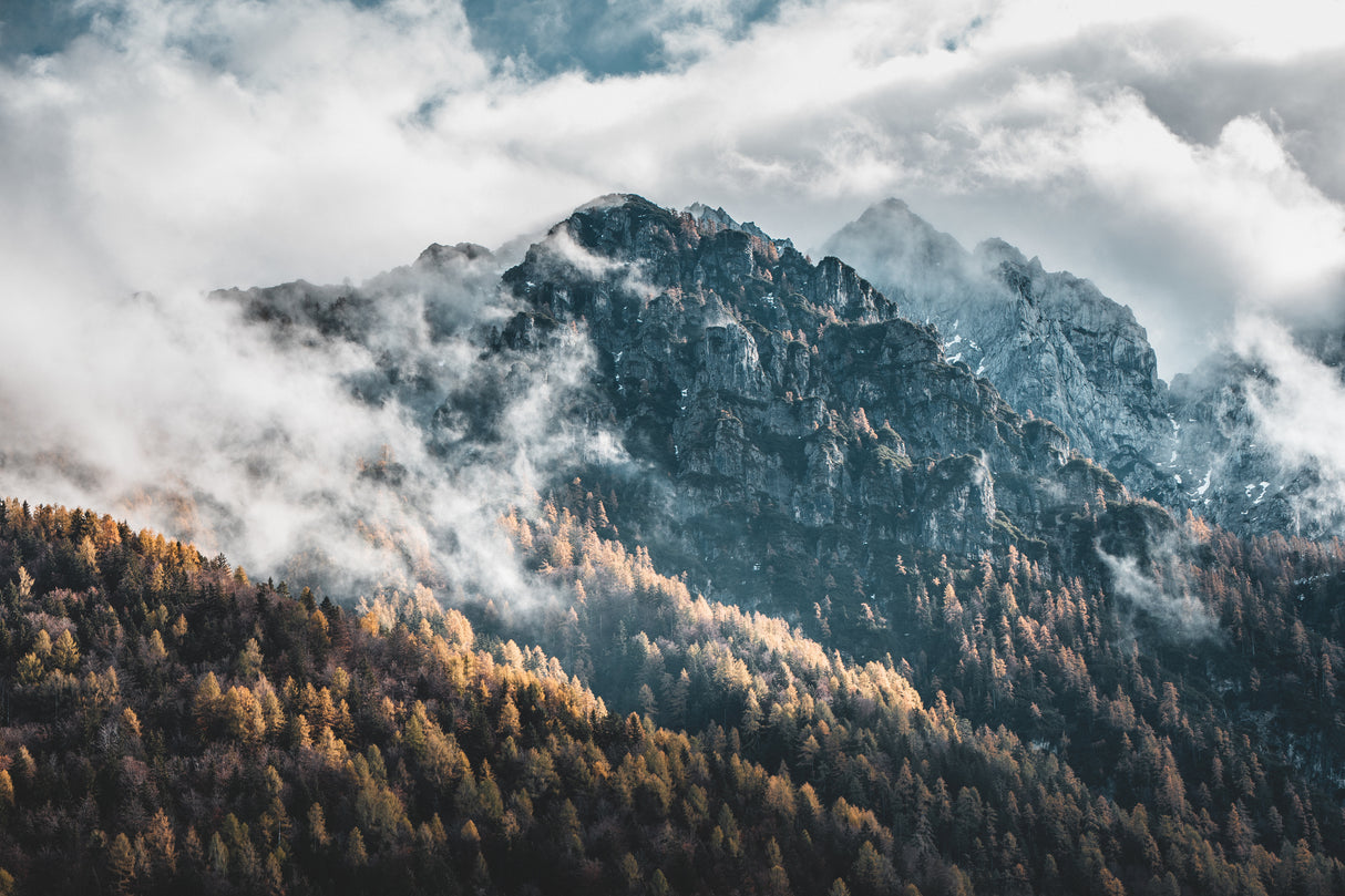 Fog in the mountains Poster och Canvastavla