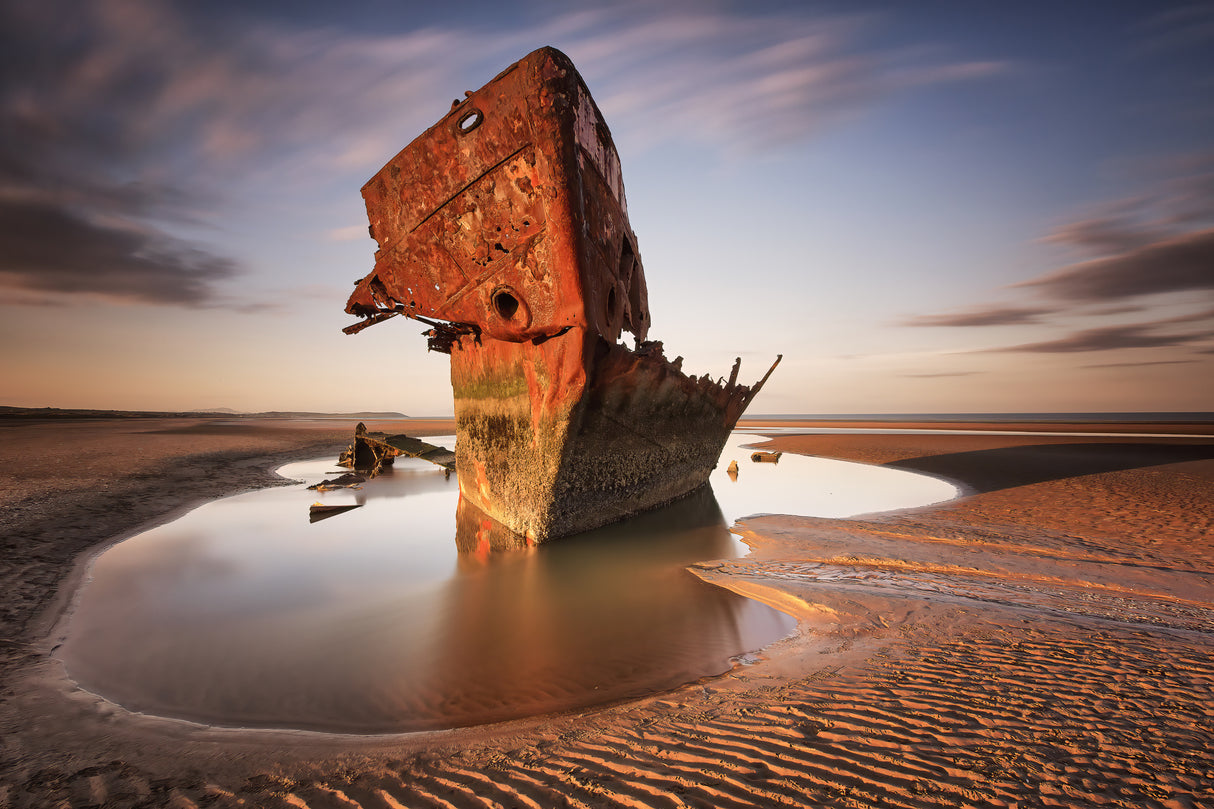 Baltray ship wrack Poster och Canvastavla