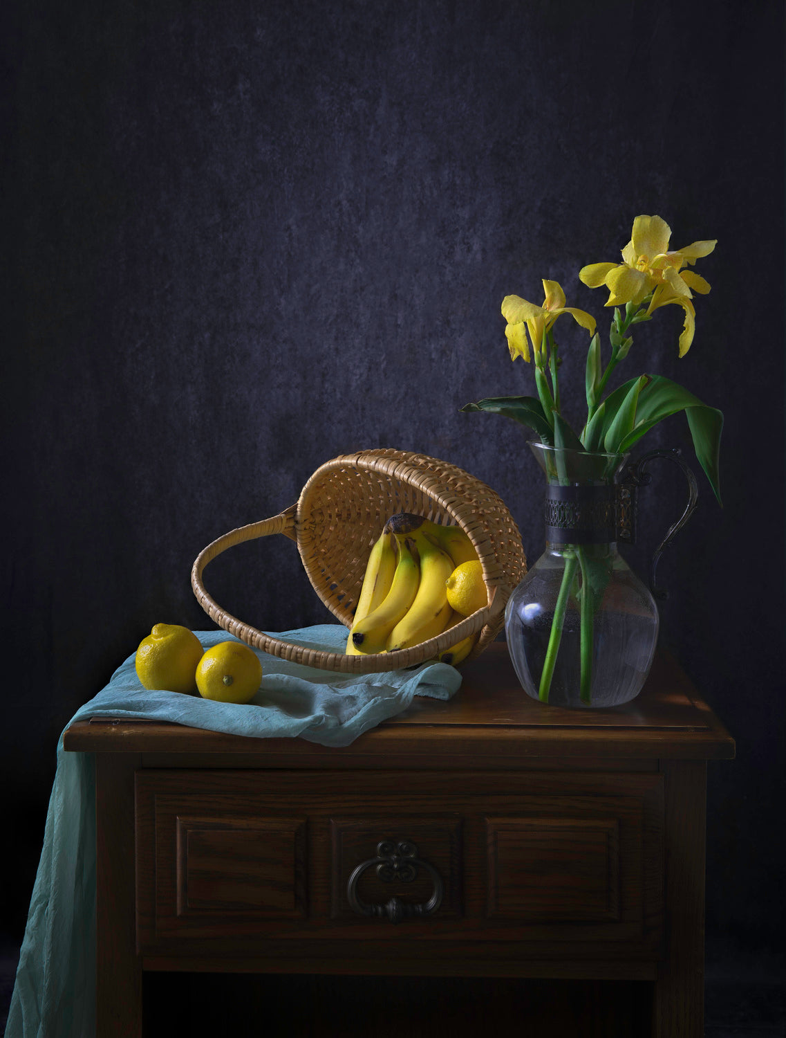 Yellow Canna and Fruits Poster och Canvastavla