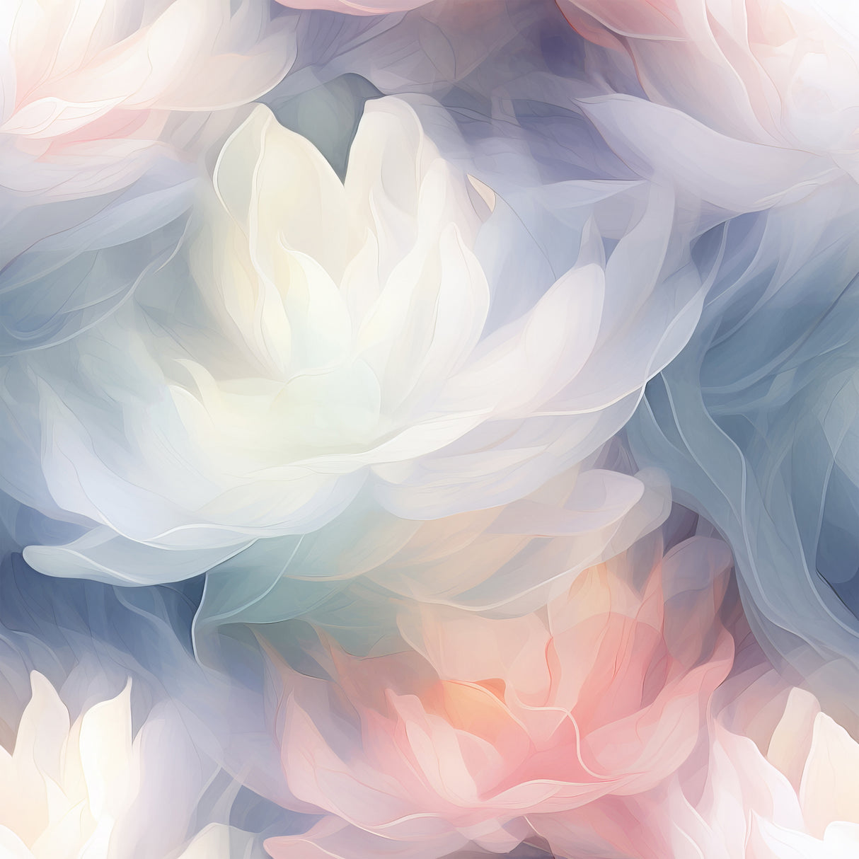 Transparent Floral 4 Poster och Canvastavla