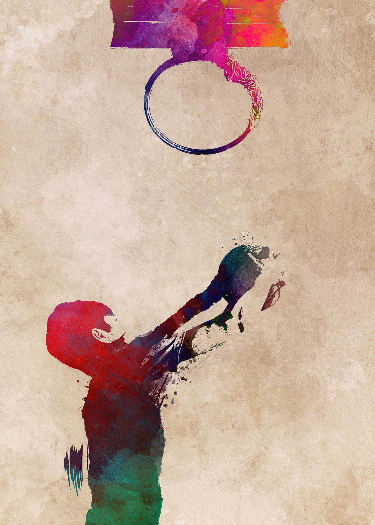 Basketball Sport Art 5 Poster och Canvastavla