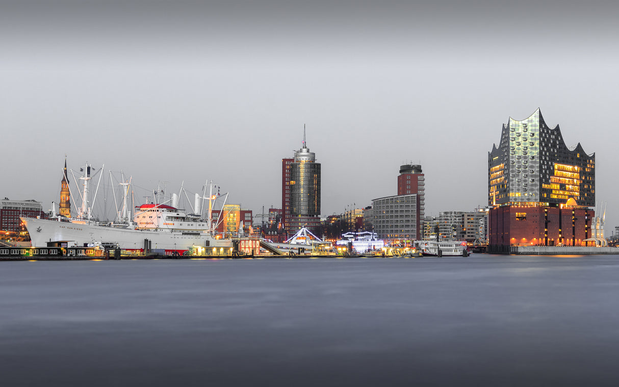 Skyline of Hamburg Poster och Canvastavla