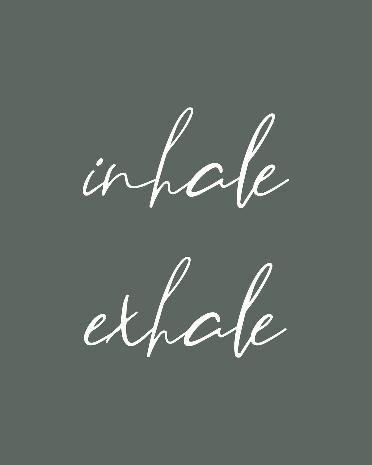 Inhale Exhale No2 Poster och Canvastavla