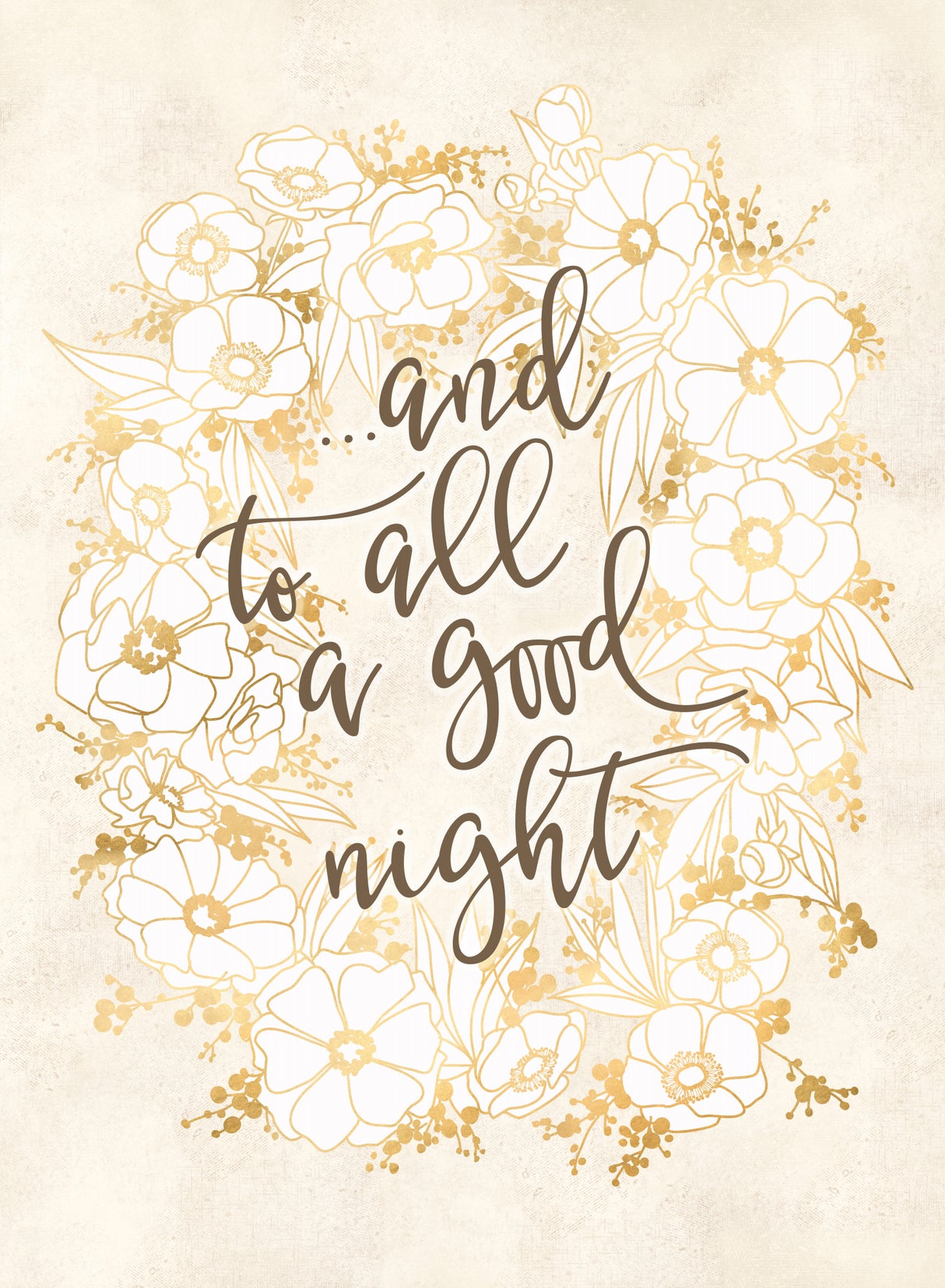And to all a good night - vintage vanilla Poster och Canvastavla