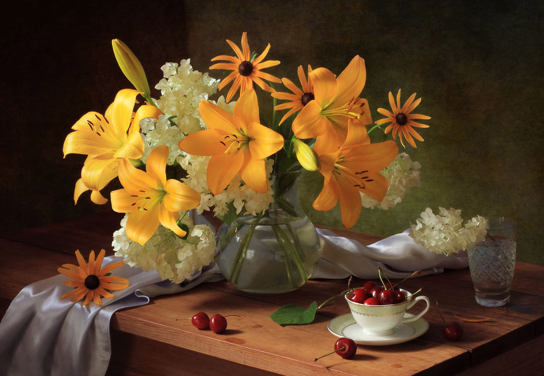 Still life with lilies Poster och Canvastavla