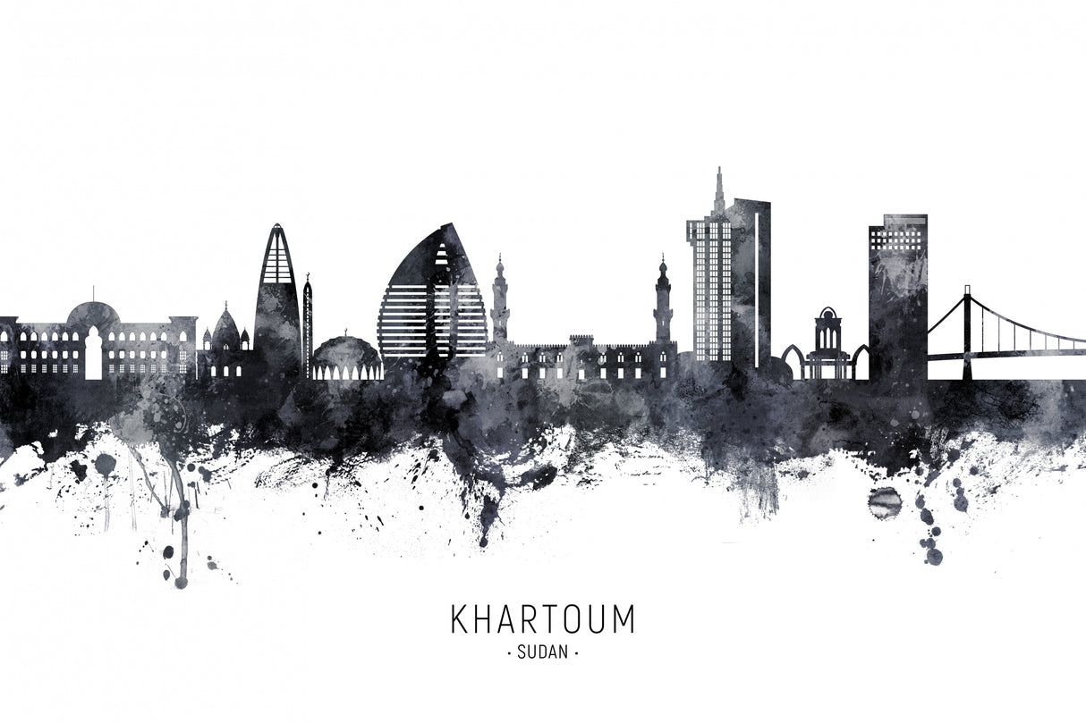 Khartoum Sudan Skyline Poster och Canvastavla
