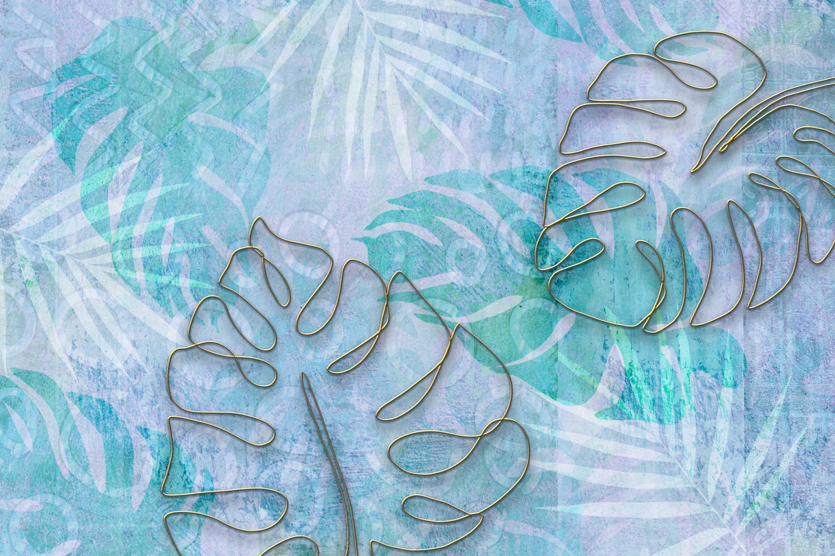 Tropics Embellishment Blue Poster och Canvastavla