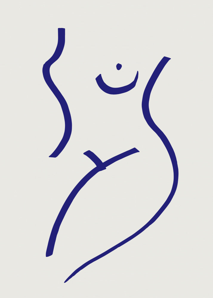 Nude Blue Kitchen poster eller kökstavla