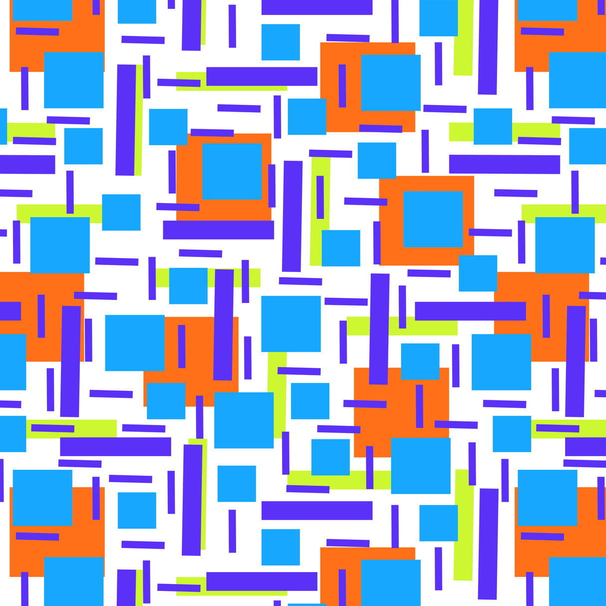 Shapely Overlap Navy Turquoise Orange Geometric Abstract Poster och Canvastavla