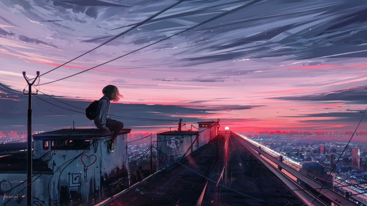 Rooflinesgirl 12k Orig.png Poster och Canvastavla