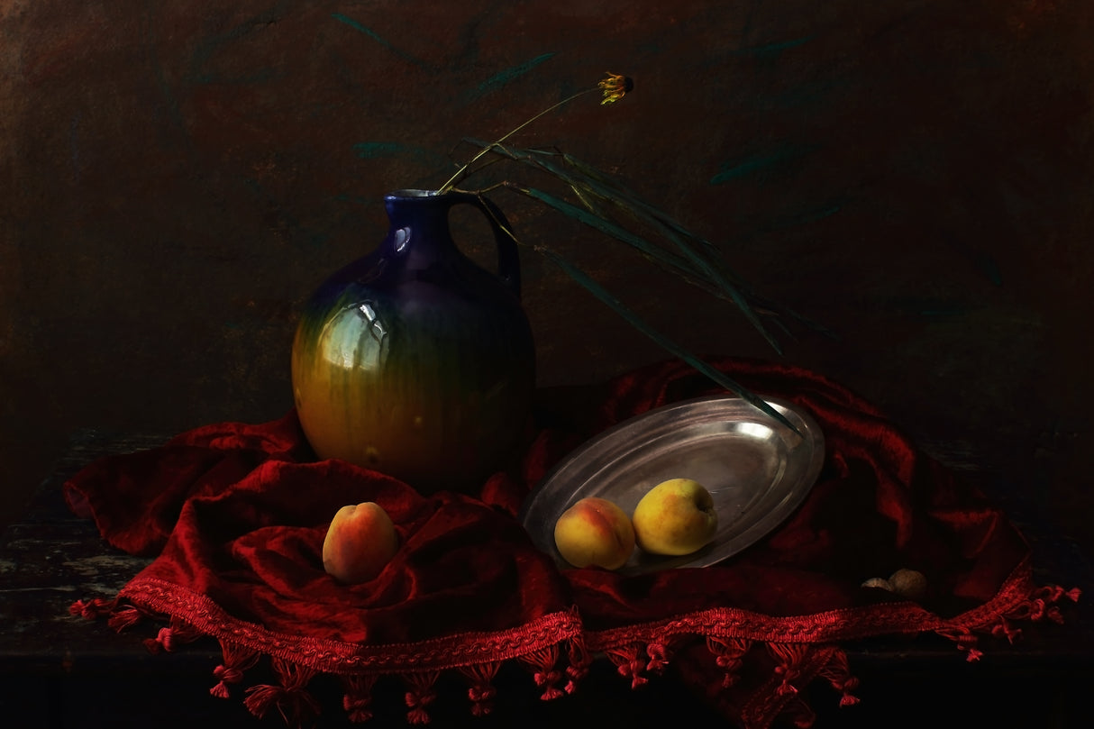 Still life with Peaches Poster och Canvastavla