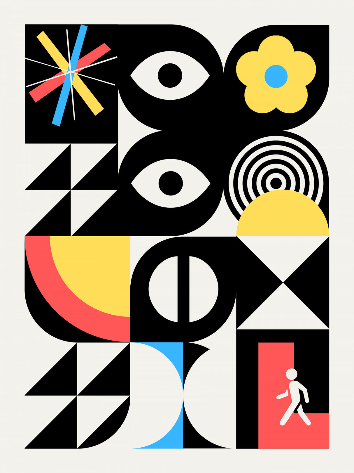 Maximalist Geometrical Surreal Design Poster och Canvastavla