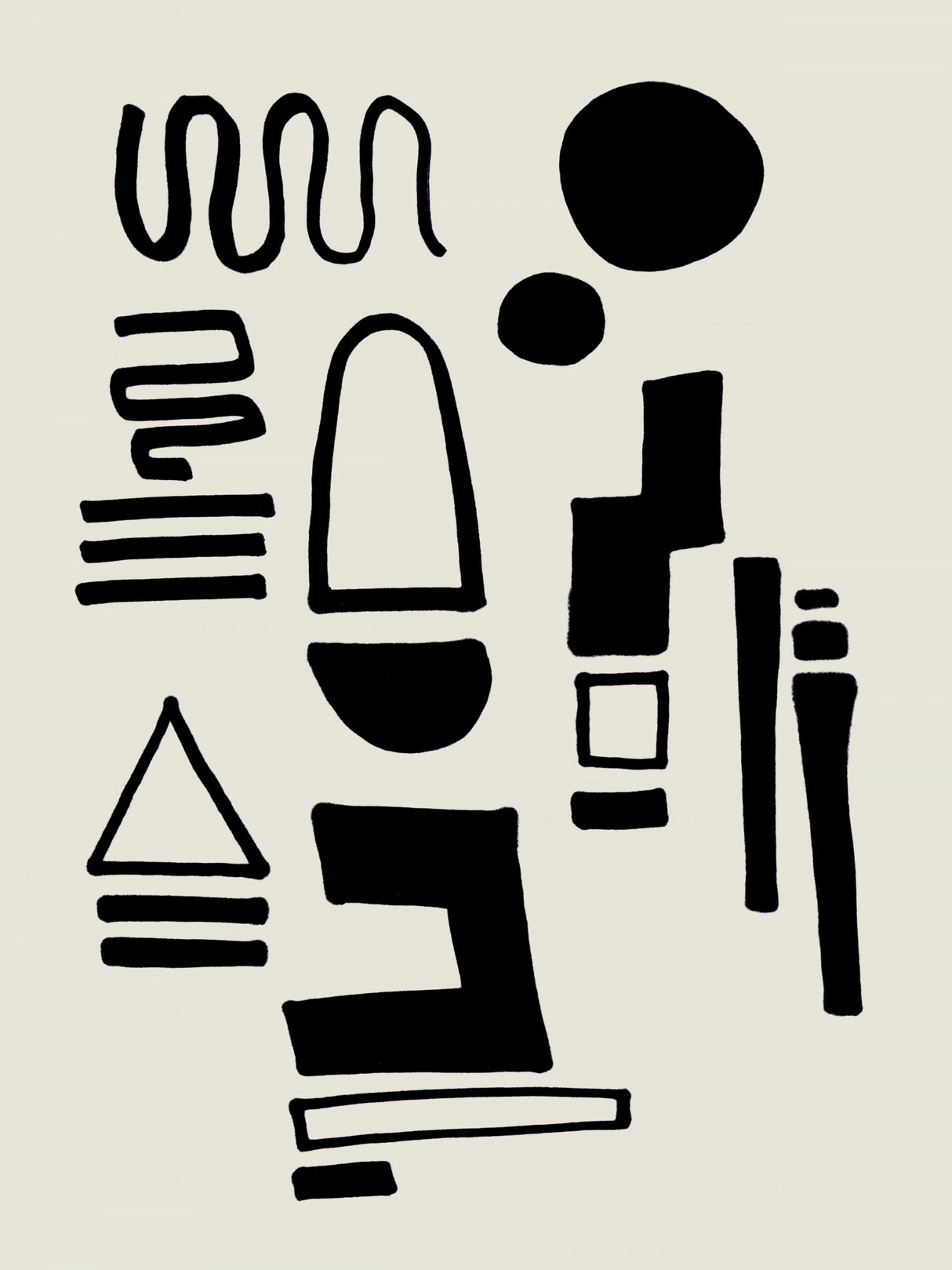 Ink Motif 52 Poster och Canvastavla