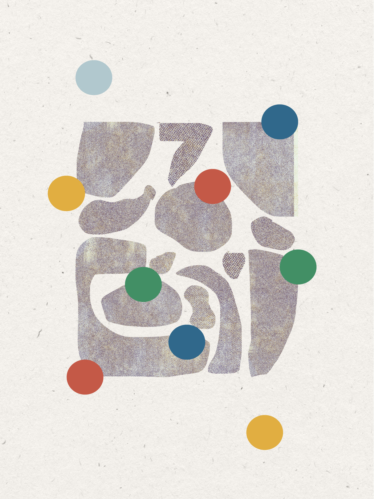 Retro Dots and Paper Poster och Canvastavla