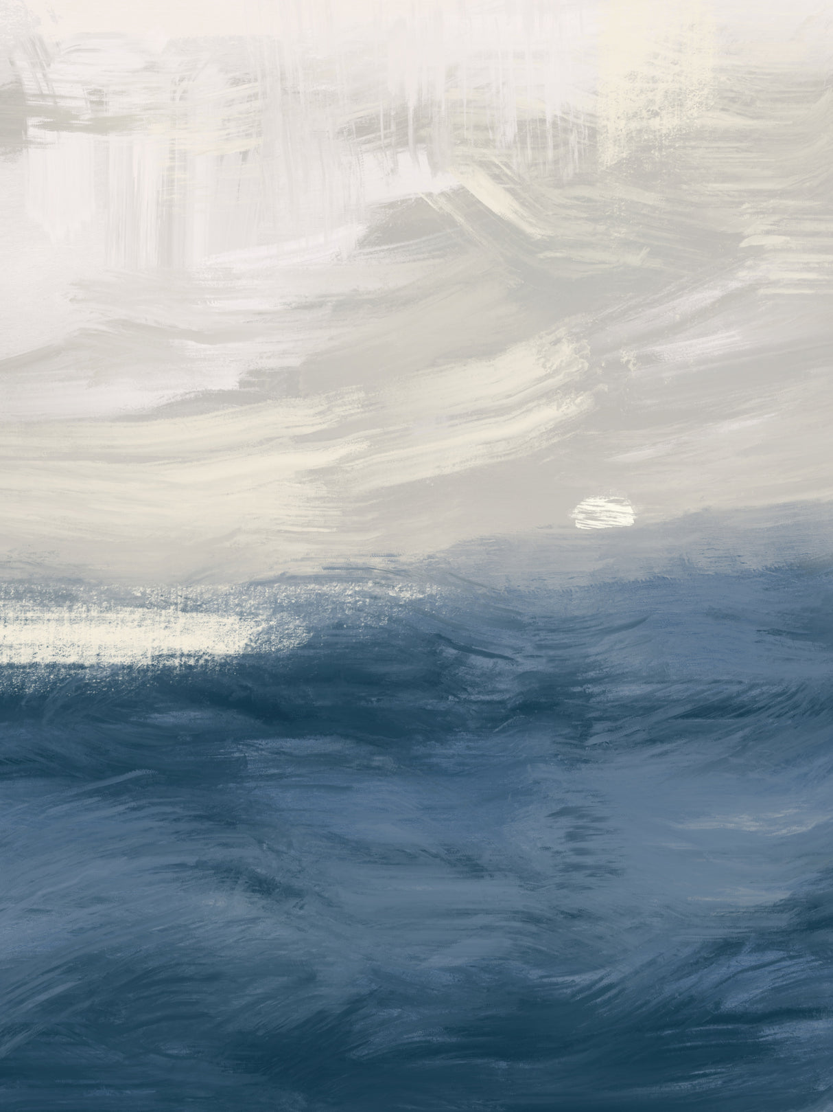 Rough Sea Abstract Poster och Canvastavla