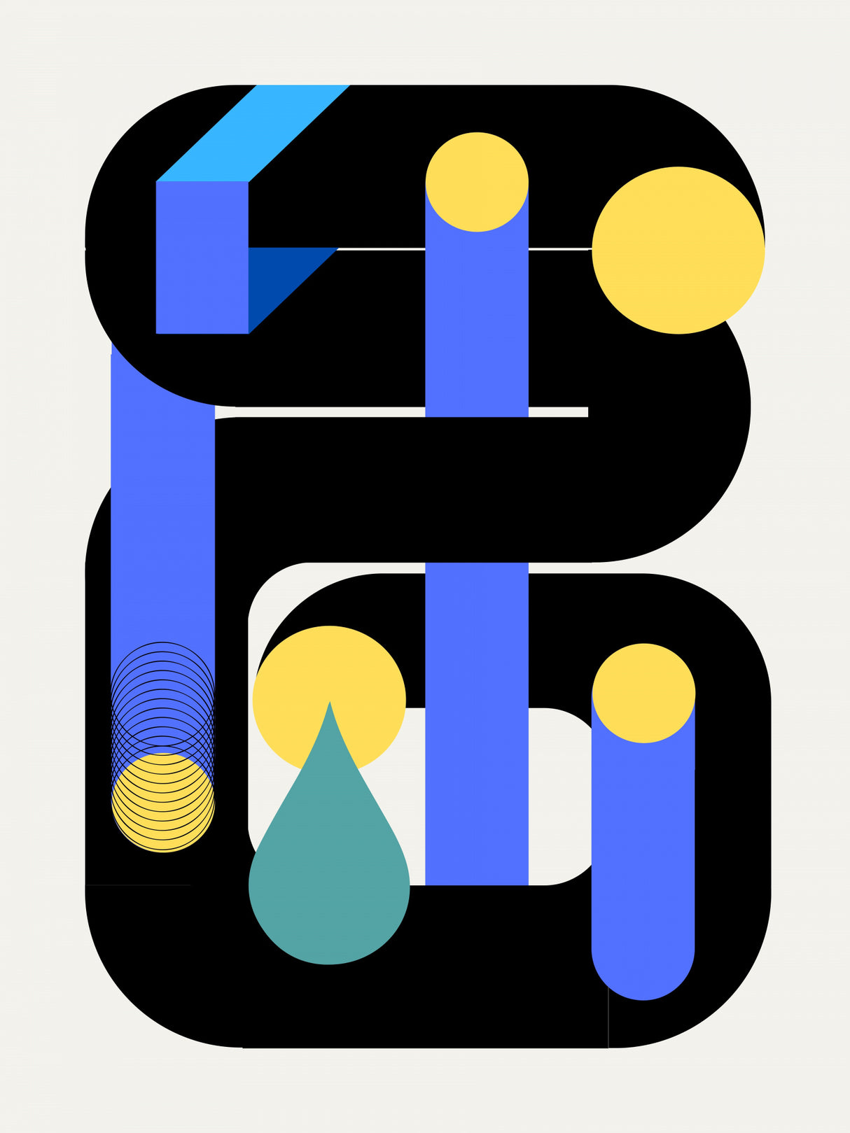 Pipe Geometrical Design Poster och Canvastavla