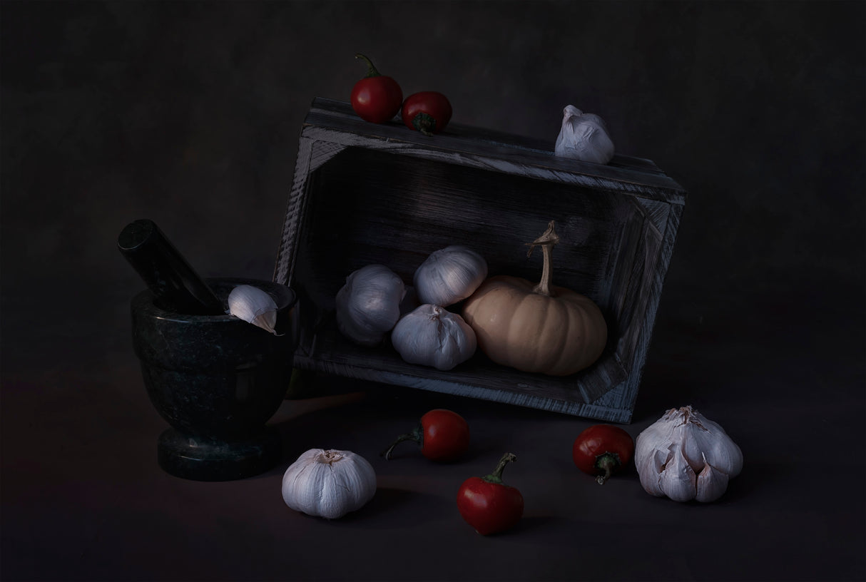 Garlic and Pepper Poster och Canvastavla