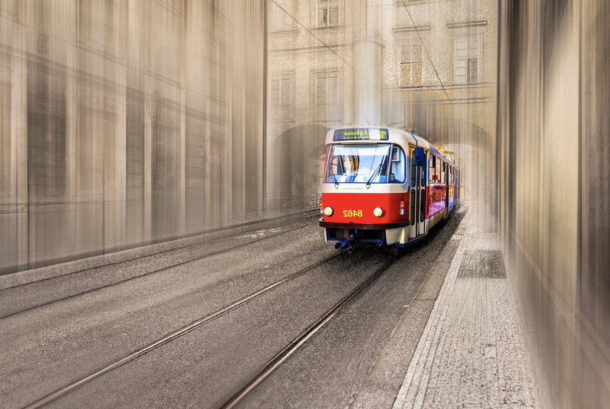 Red Cable Car Poster och Canvastavla