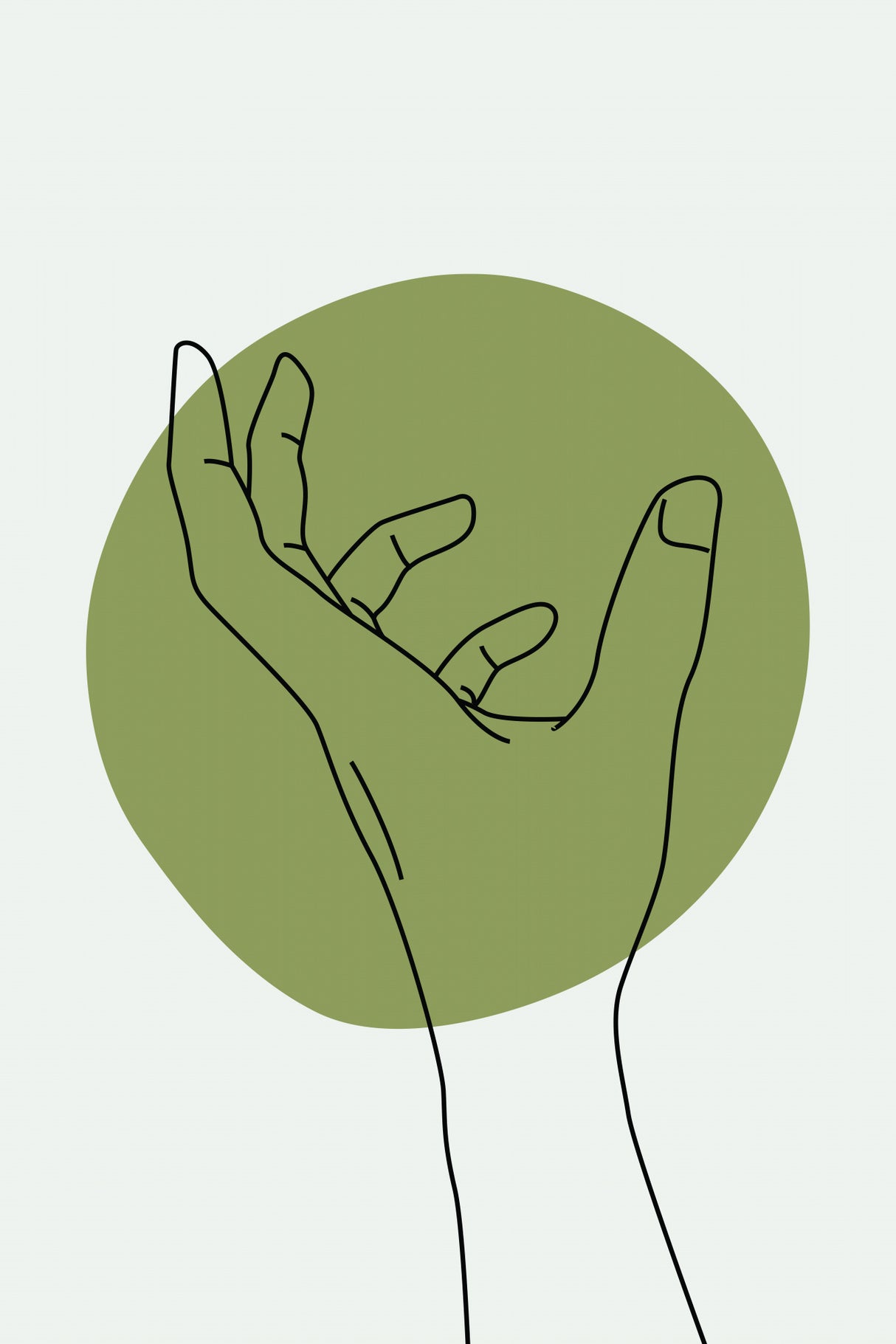 Abstract Minimal Hand #4 Poster och Canvastavla