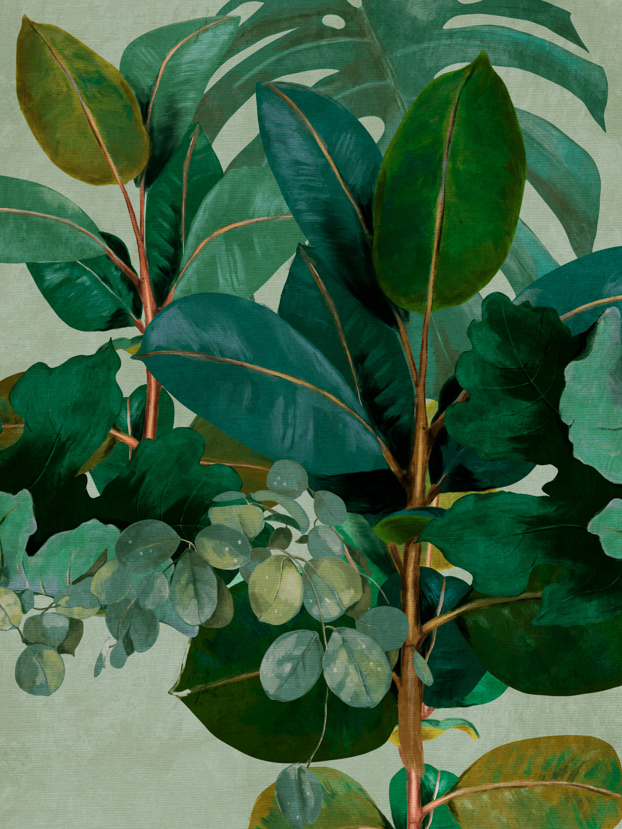 Leaves More 9 Kopie Poster och Canvastavla