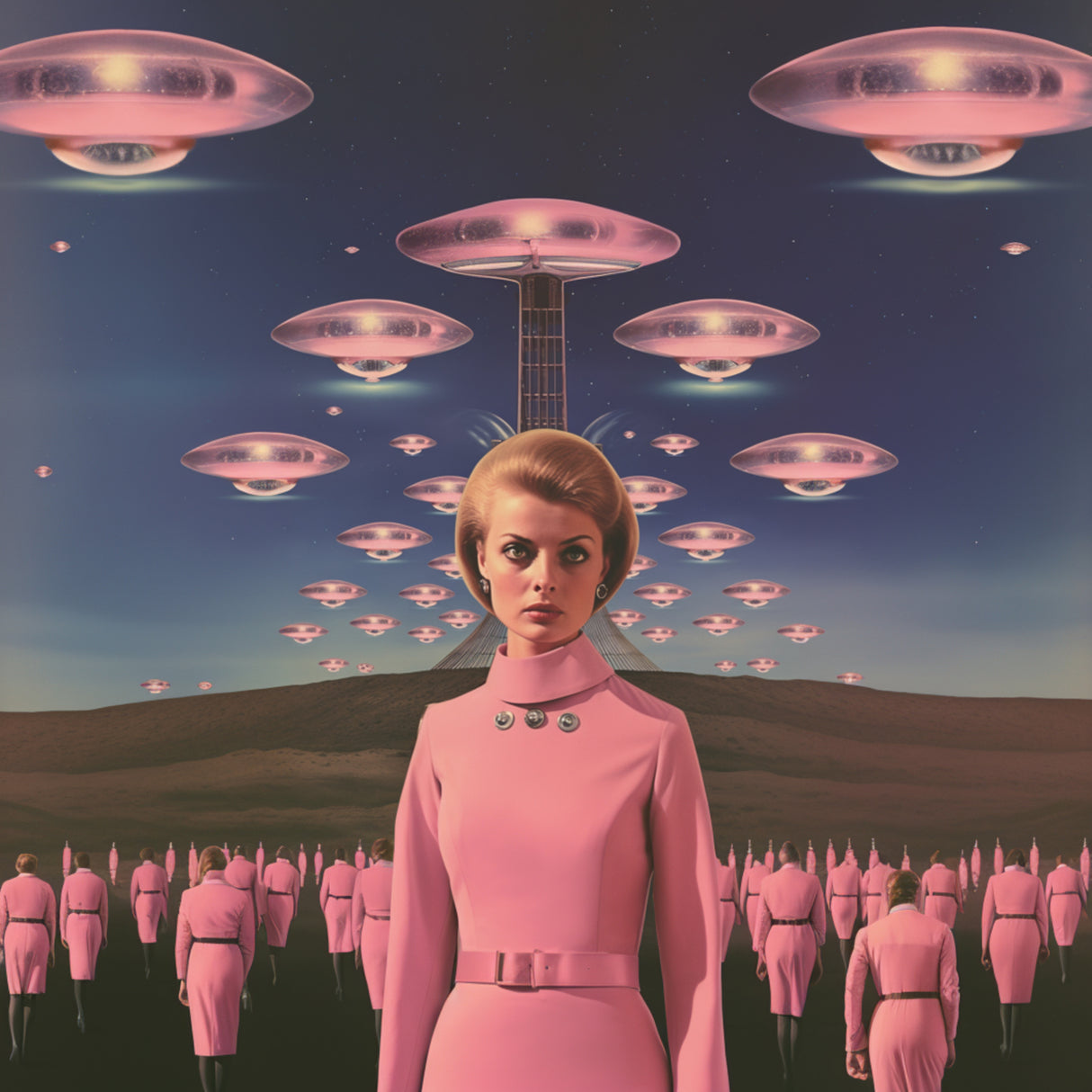 Ms. President of Space 2 Collage Art Poster och Canvastavla