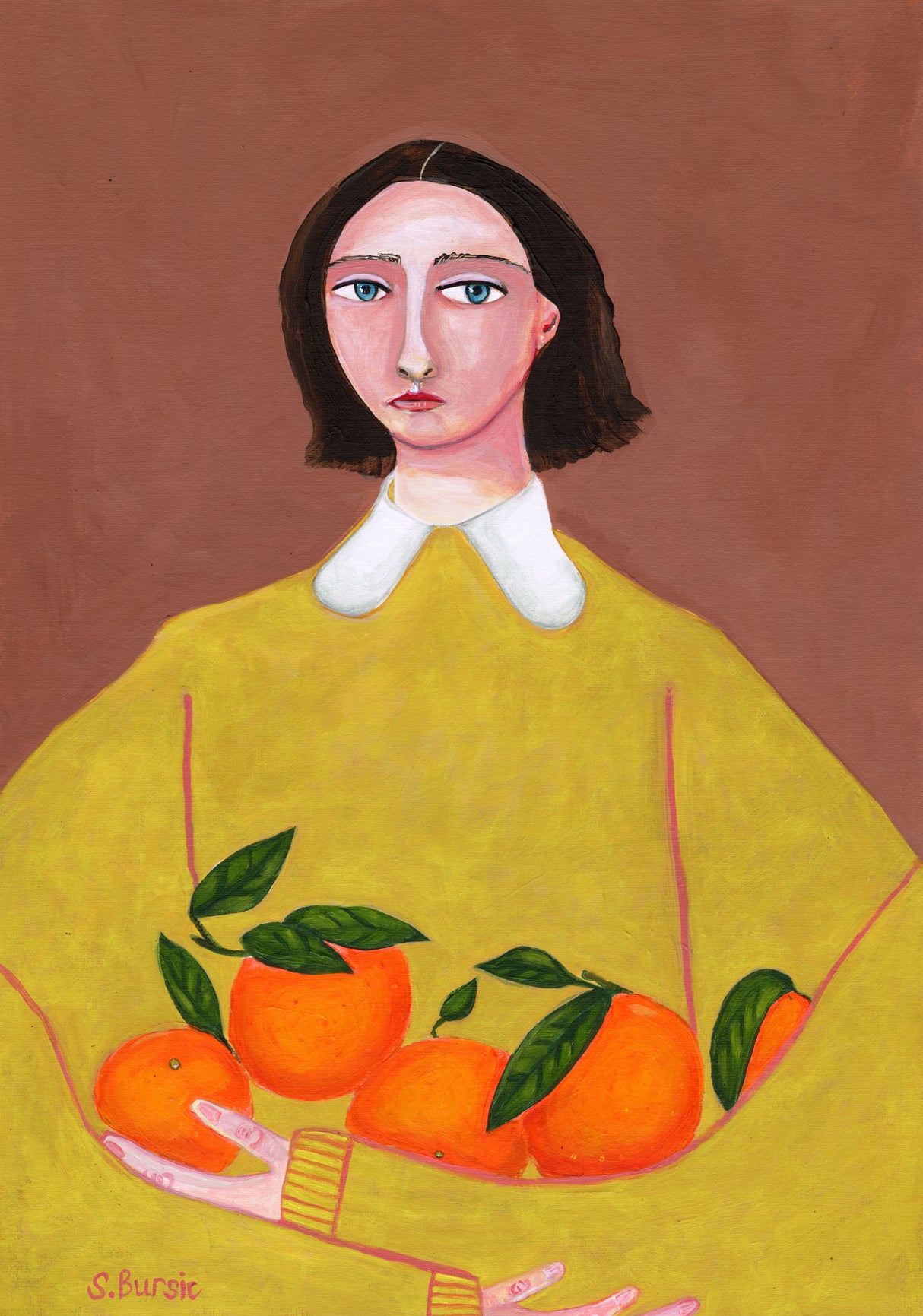 Lady with Oranges Poster och Canvastavla