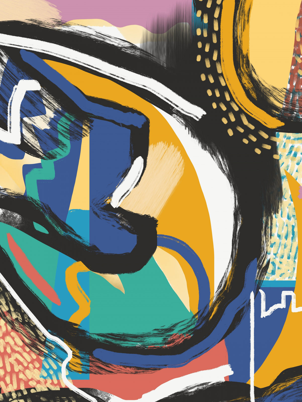 Summer Color Curl Poster och Canvastavla