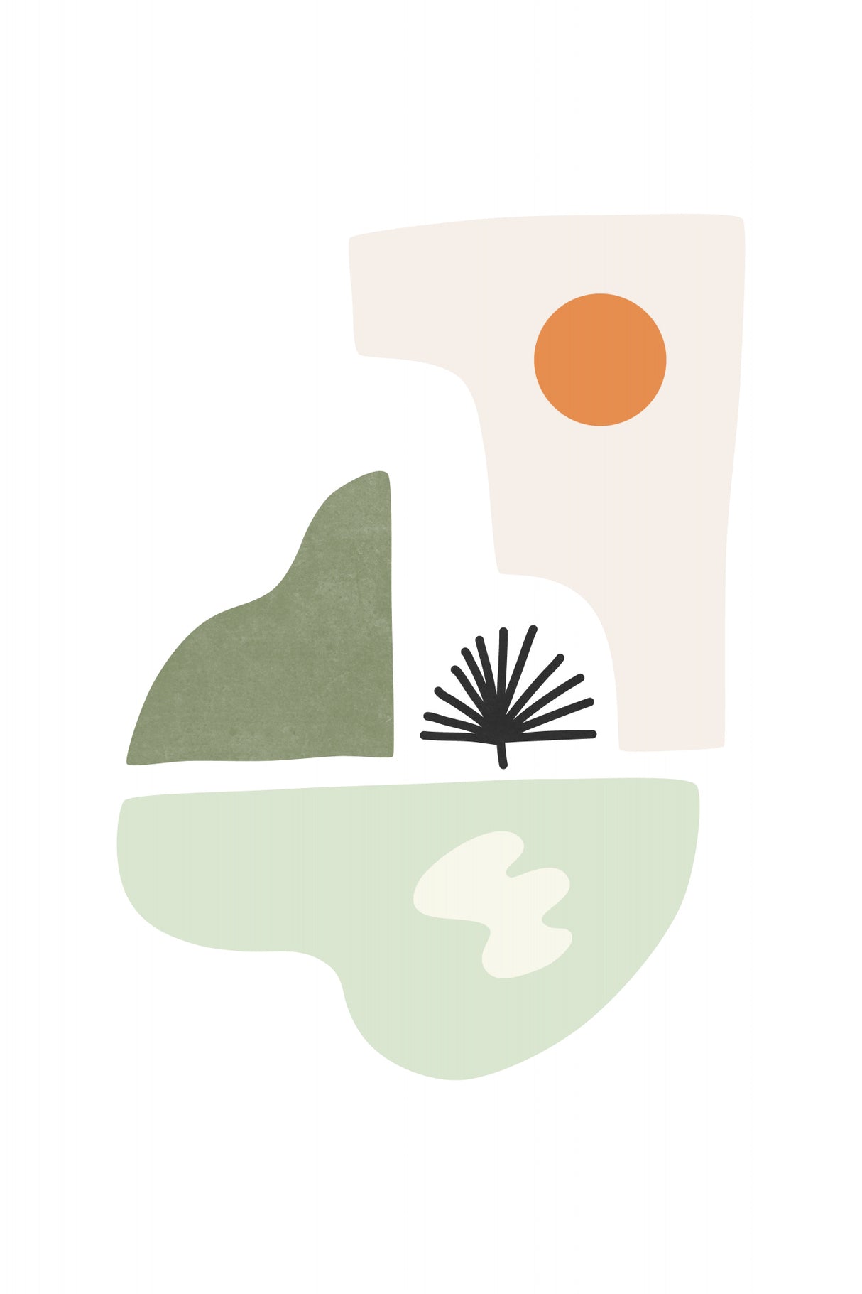 Tropical Villa Color and Shapes 30 Poster och Canvastavla