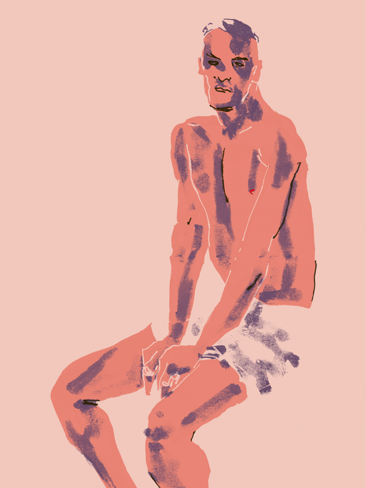 A Man Posing Poster och Canvastavla