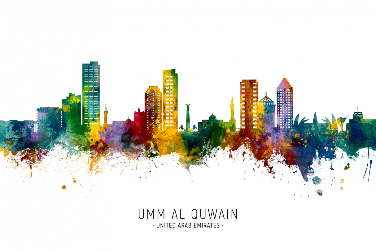Umm Al Quwain Skyline Poster och Canvastavla