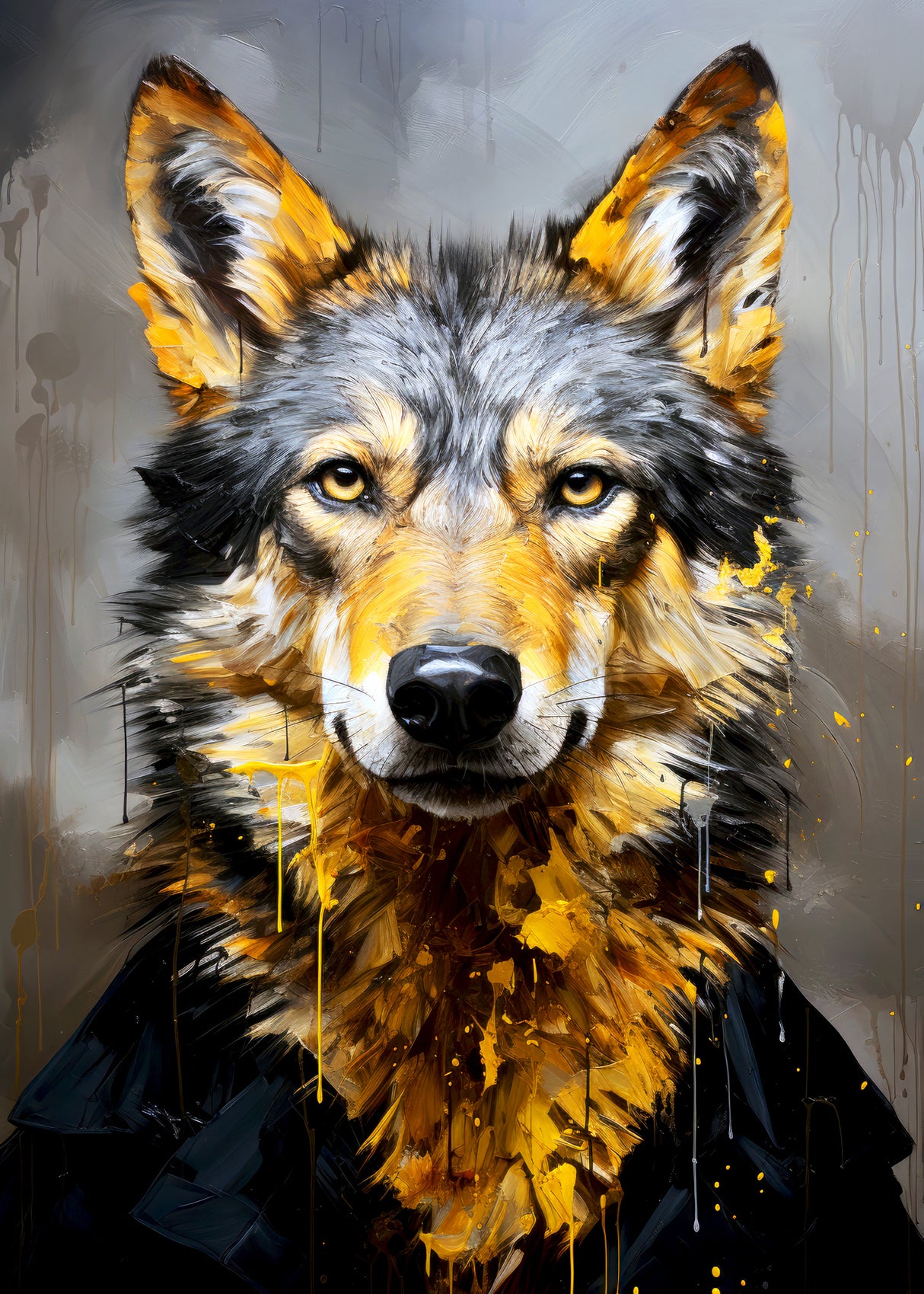 Wolf animal art #wolf Poster och Canvastavla