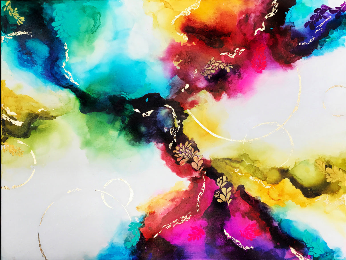 Rainbow Gold Poster och Canvastavla