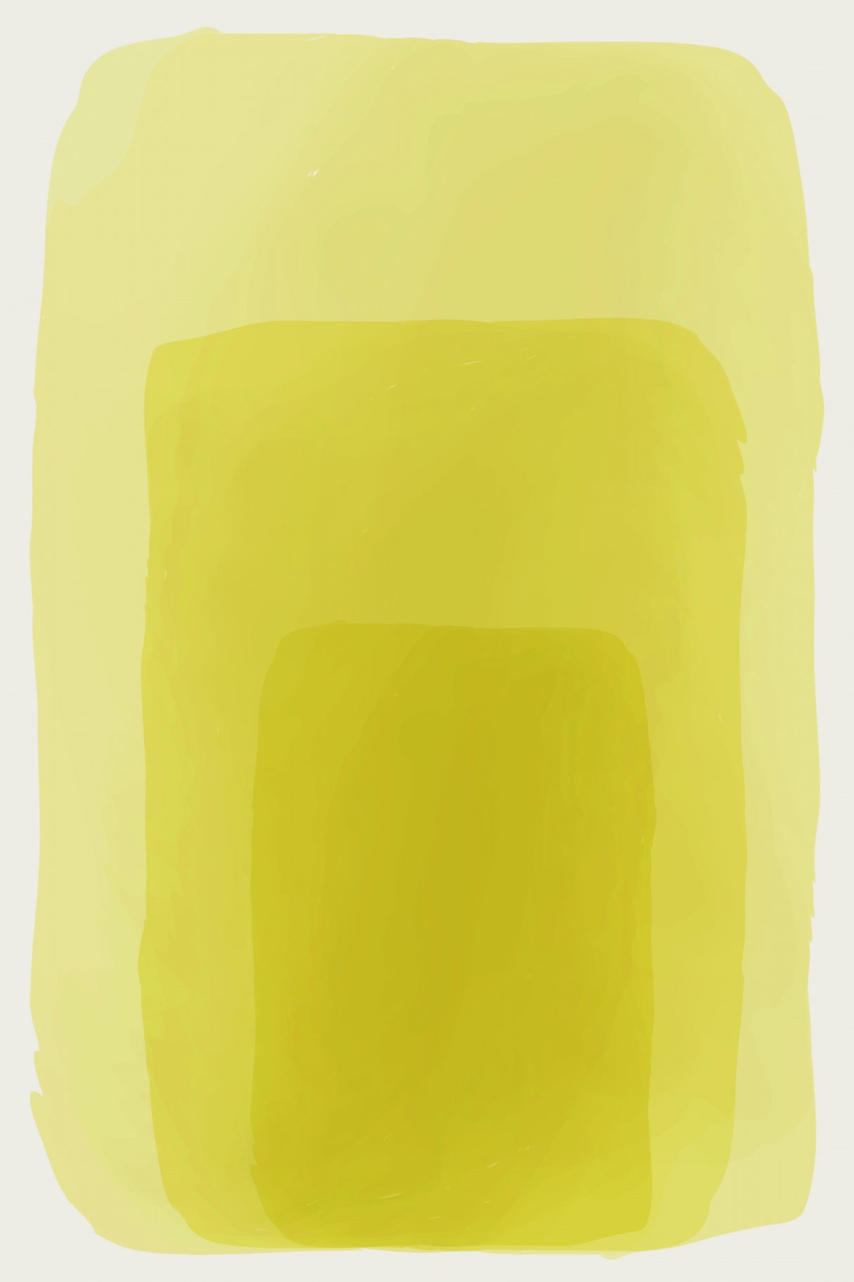 Yellow Watercolor Shapes #1 Poster och Canvastavla