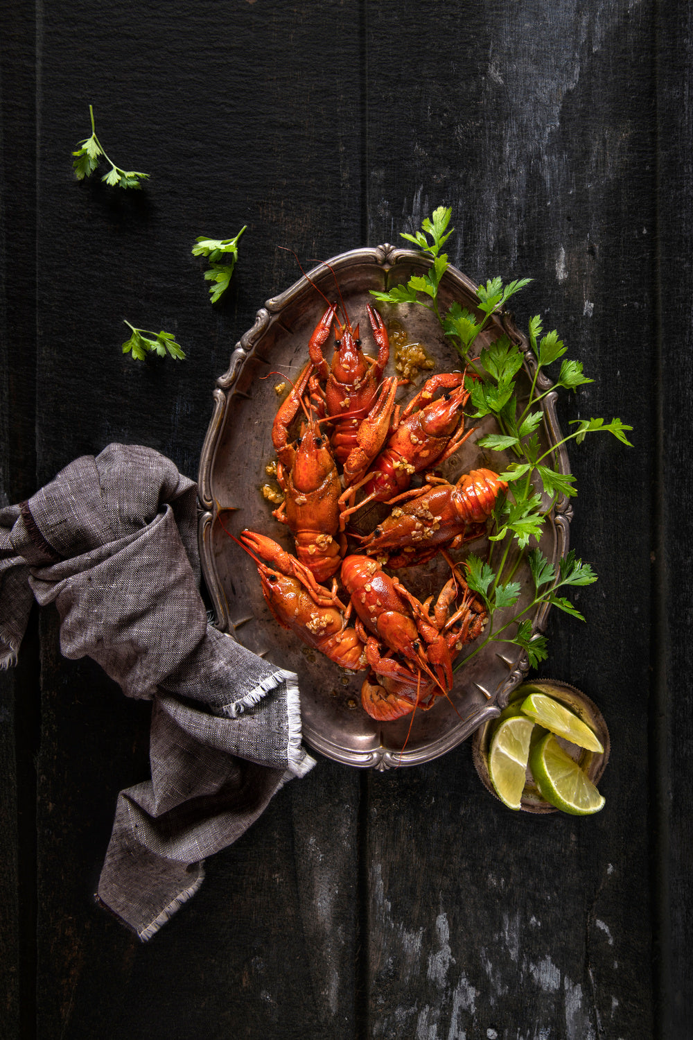Crayfish and parsley Poster och Canvastavla