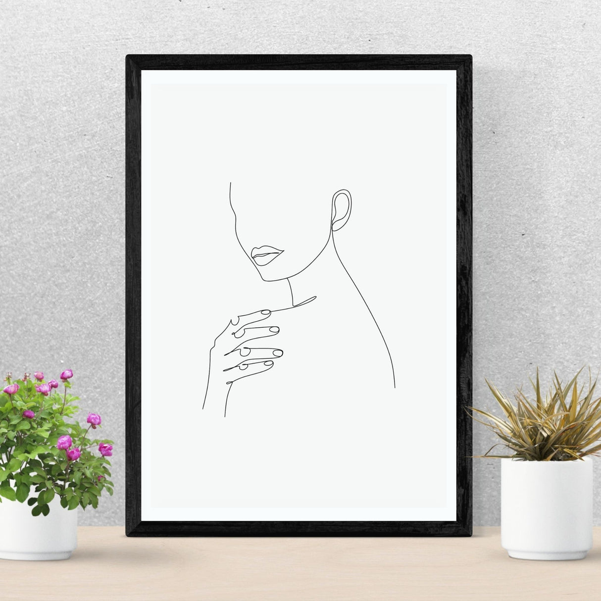 Line Art Grey poster