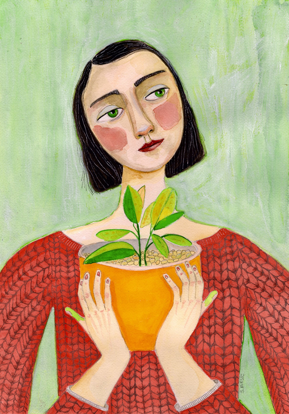 Plant Mum Poster och Canvastavla