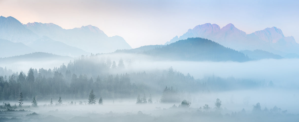 Autumn morning in the beautiful Karwendel Poster och Canvastavla