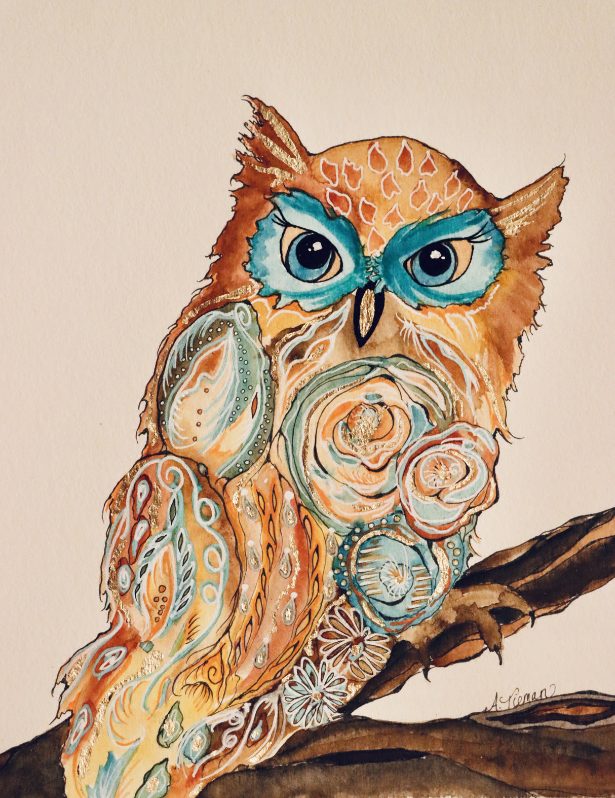 Wise Owl Poster och Canvastavla