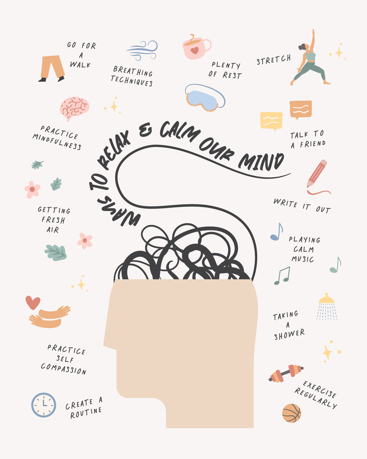 Way To Calm Mind Poster och Canvastavla