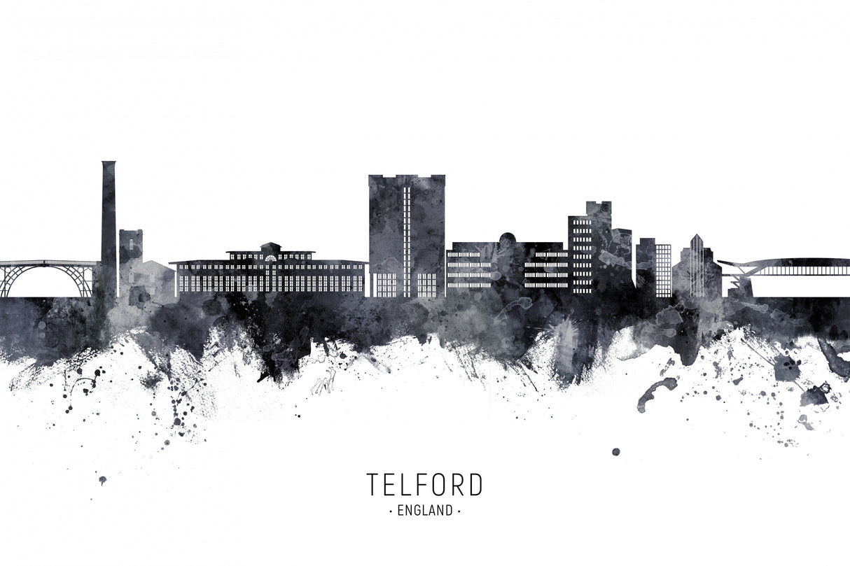 Telford England Skyline Poster och Canvastavla