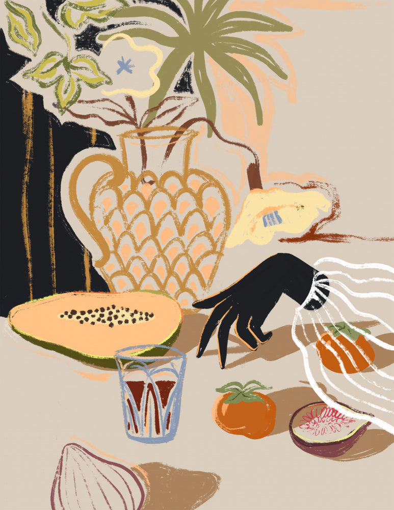 Fruitful Spread Vas och keramikposter