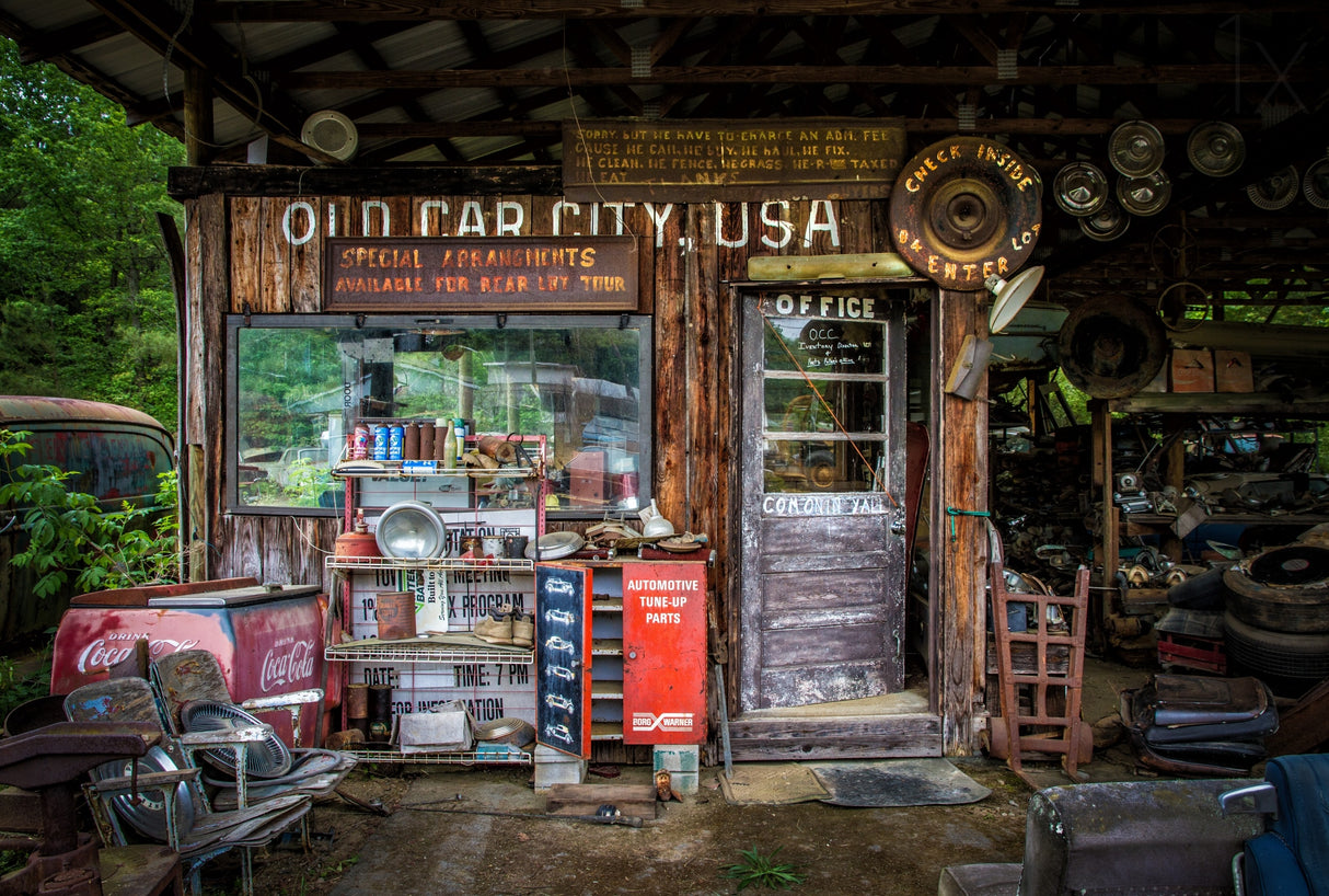 Old Car City Poster och Canvastavla